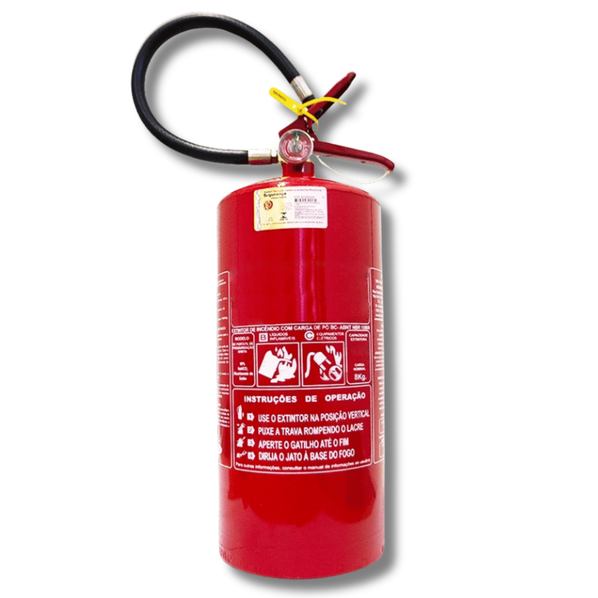 Extintor de Pó Químico Seco BC 8Kg (PQS) - 40BC