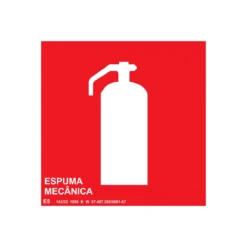 Placa de Sinalização Extintor Espuma Mecânica Fotoluminescente