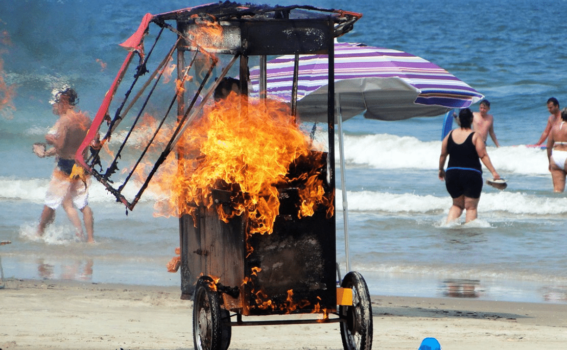 Extintores de incêndio podem ser obrigatórios em carrinho de praia