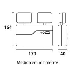 Ilustração do bloco de iluminação de emergência LED Blumenau