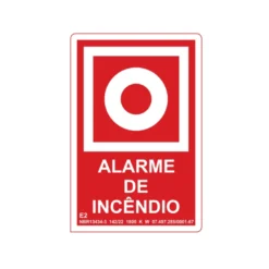 Sin. Botoeira Alarme (E2) 10X15CM PVC Fotol.