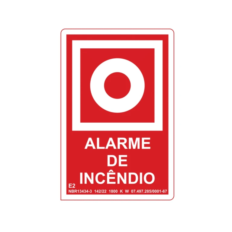 Sin. Botoeira Alarme (E2) 10X15CM PVC Fotol.