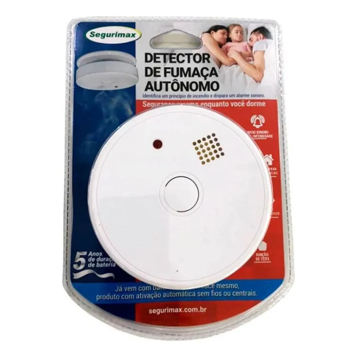 Detector de Fumaça Autônomo Residencial Segurimax - Imagem 4