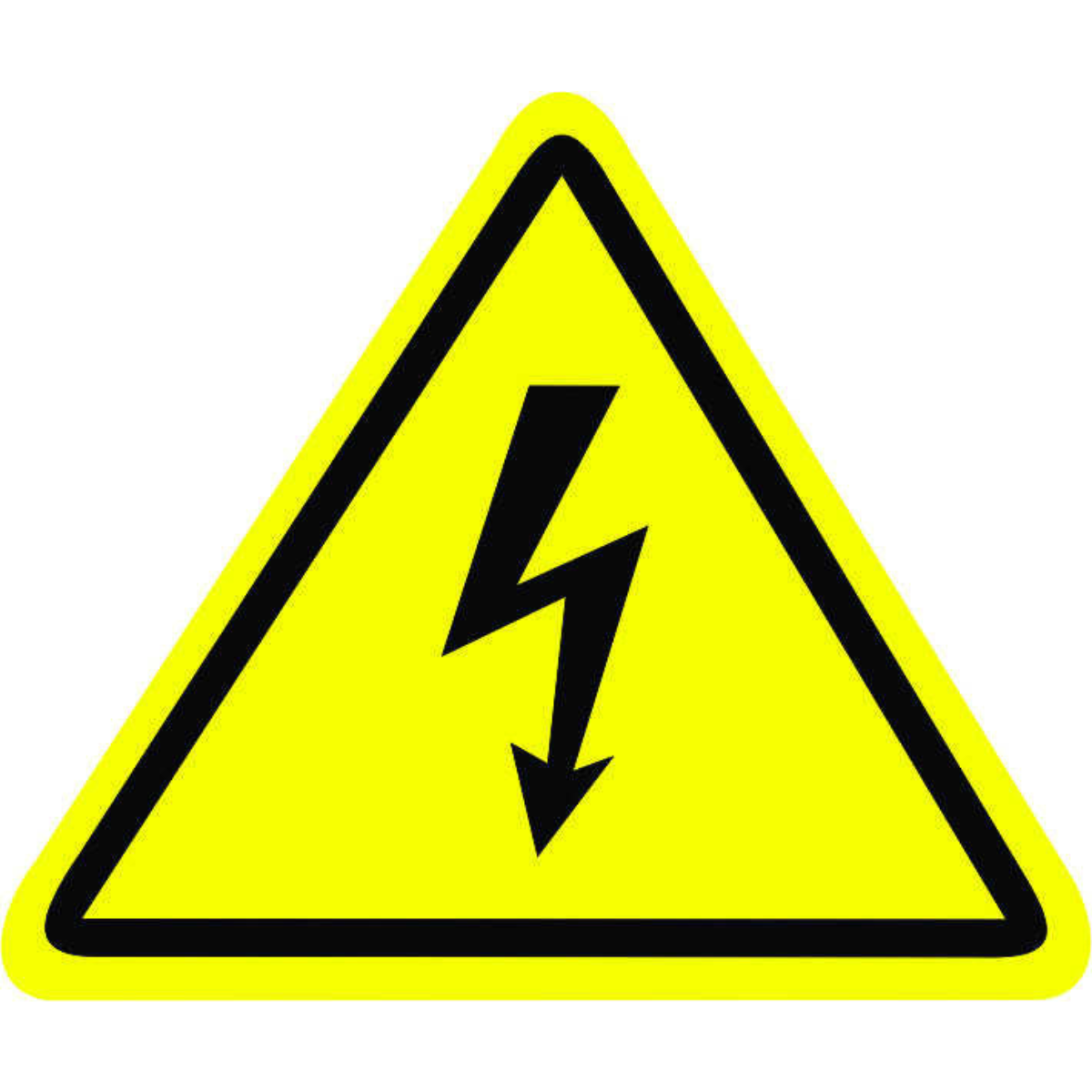 placa de indicação de choque elétrico