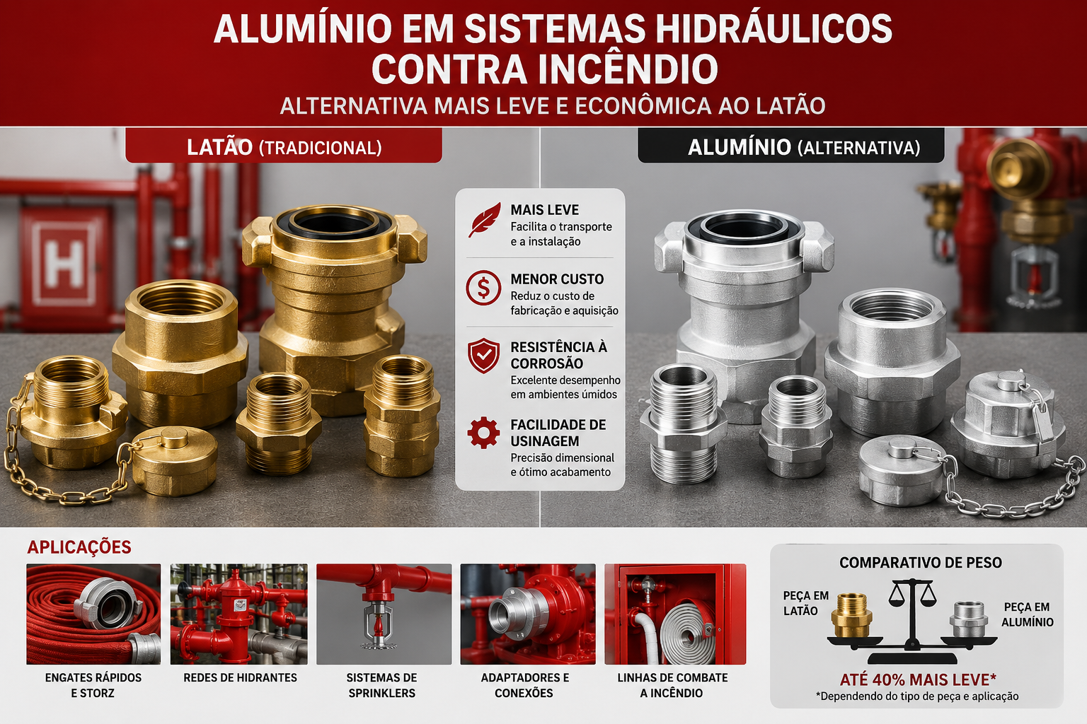 Hidráulica em alumínio